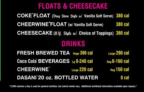 floats and cheesecake at cookout