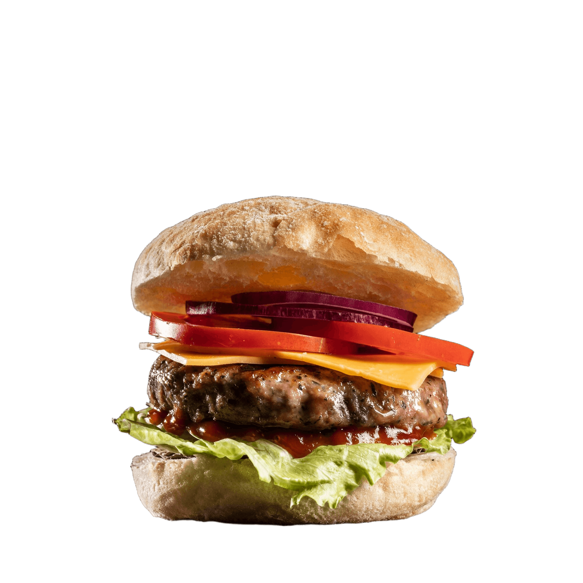 cook out burger with meat