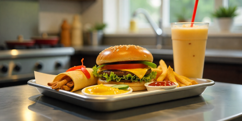 Cook Out tray tips showing smart combinations for flavor and value.