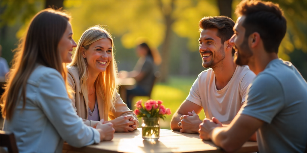 College friends sharing Cook Out trays at night