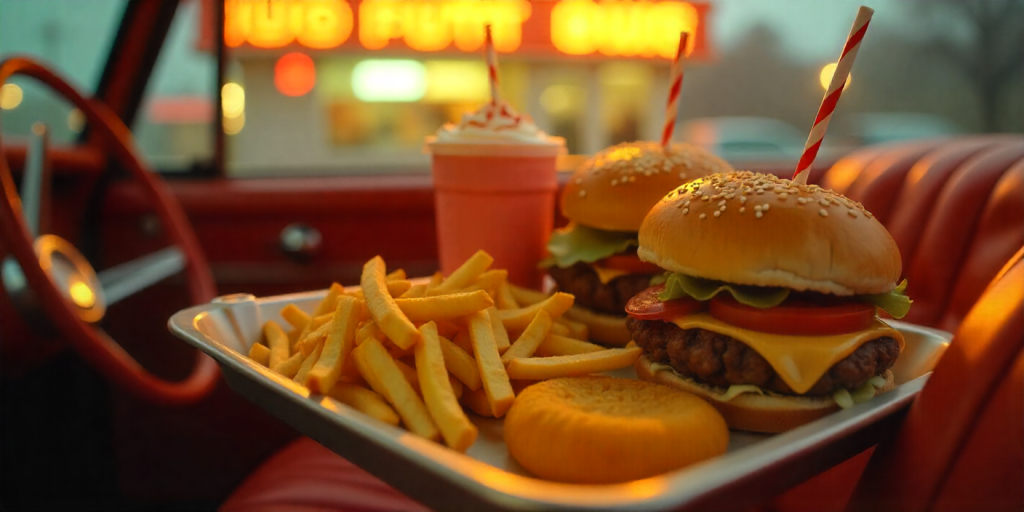 1 Brilliant Secret Behind Cook Out Advertising, Bold Marketing Strategy Revealed 1 Cook out advertising: Cook Out tray featuring burgers, fries, hushpuppies, and milkshakes.