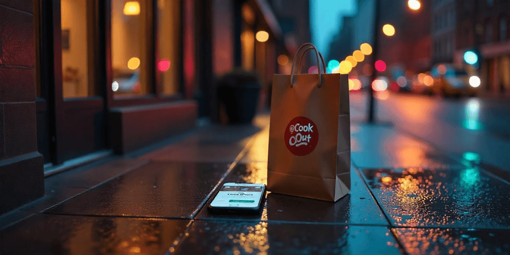 Cook Out Loyalty Program, 10 Successful Ideas for 2025 4 Cook Out delivery bag with loyalty app showing earned points