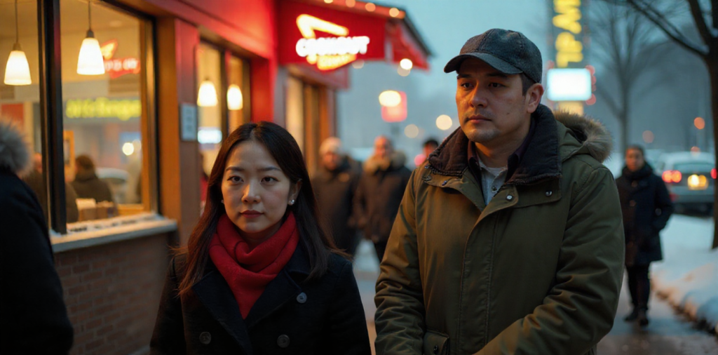 Cook Out restaurant with busy drive-thru and families, showing the role of cook out in local economy.