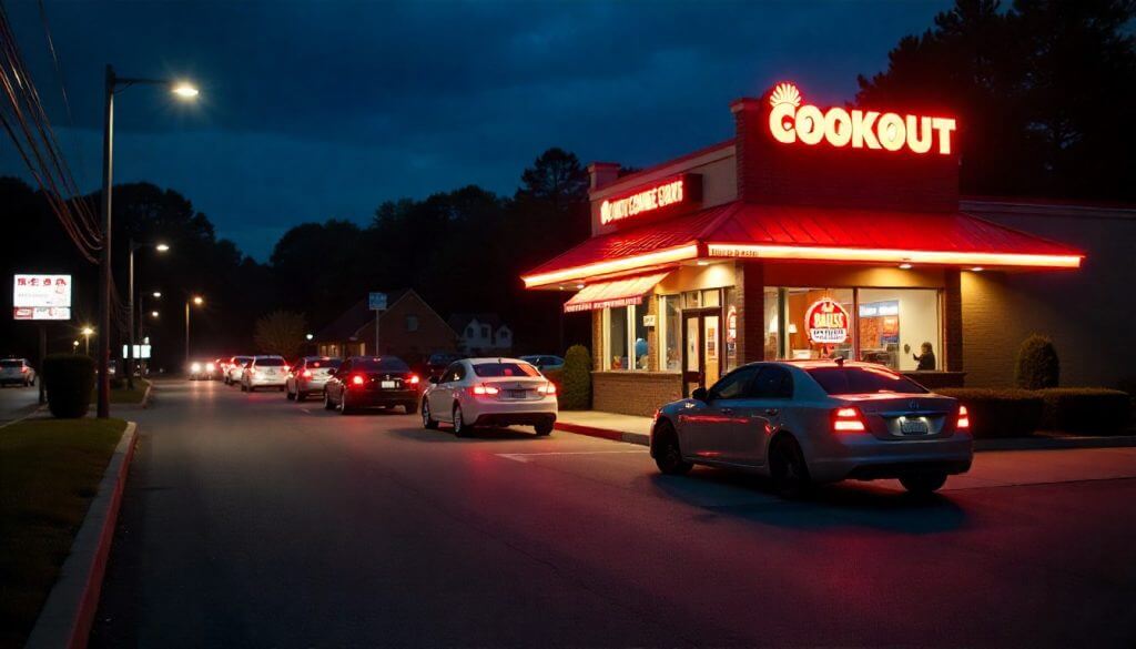 Cookout vs Wendys: 1 Surprising Winner in 2025’s Fast Food Battle 2 Cookout vs wendys: Cookout late-night drive-thru with cars waiting