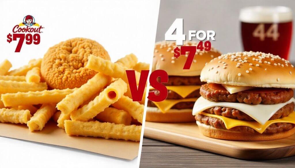 Cookout vs Wendys: 1 Surprising Winner in 2025’s Fast Food Battle 4 Cookout vs Wendy’s 4 for $4 value deal