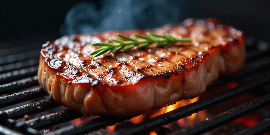 close-up seared steak crust, cookout bbq science maillard reaction crust
