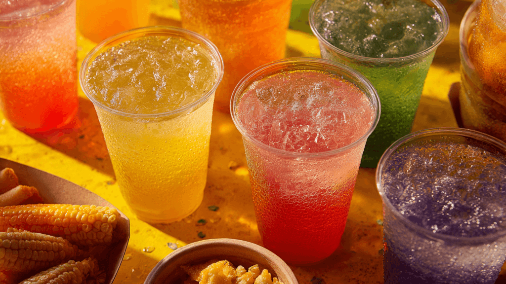 Cookout Vegan Options: 7 Proven Ways to Find the Best Plant-Based Picks (USA) 4 Close-up of Cookout vegan drinks like lemonade and iced tea next to fries and corn.