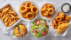 Vegetarian options at Cook Out including sides, fries, and quesadilla