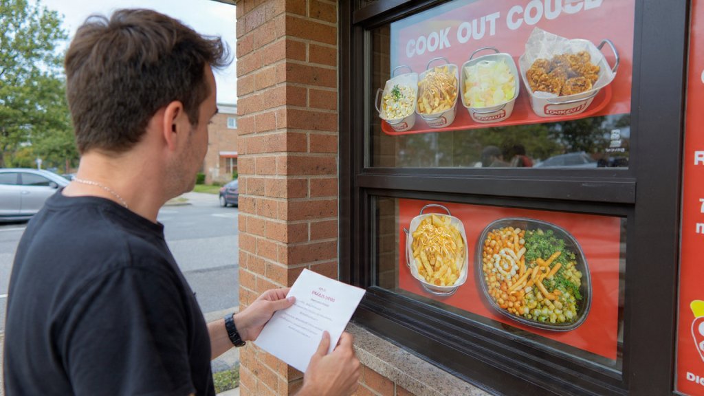Cook Out vegetarian items, 7 Best Ways to Order and Enjoy 3 Customer ordering vegetarian tray at Cook Out drive-thru
