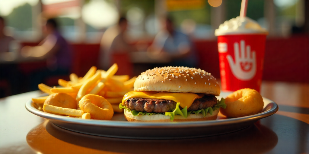 Cookout tray price 2026 with burger, fries, hushpuppies and drink