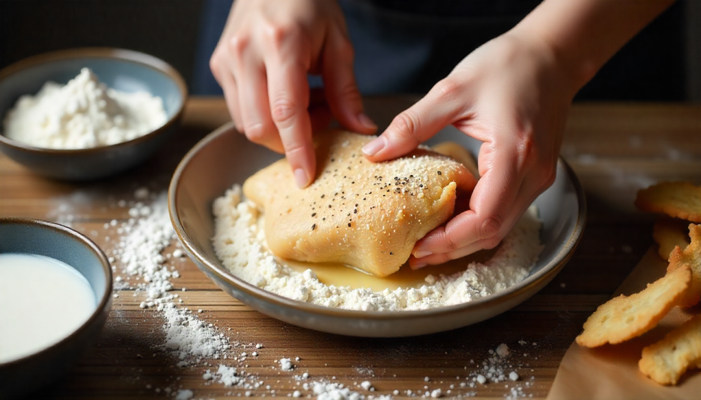 Cookout chicken recipe, 7 Proven Copycat Cook Out Chicken Sandwiches You Can Make Today 4 Chicken breast being double-dredged for a crispy fried sandwich.